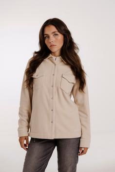 Rückansicht von Kleinigkeit Fleece Witherspoon Outdoorhemd Damen beige