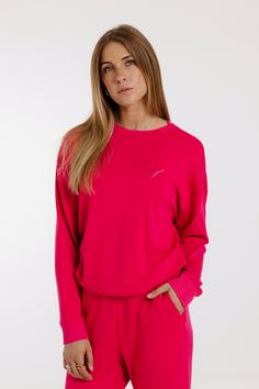 Rückansicht von Kleinigkeit Lara Soft Sweatshirt Damen pink rose