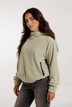 Rückansicht von Kleinigkeit Fleece Witherspoon Hoodie Damen sage