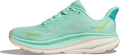 Rückansicht von HOKA Clifton 9 Laufschuhe Damen seafoam-aqua breeze