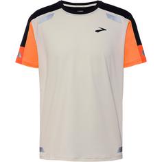 Brooks Run Visible Funktionsshirt Herren ecru-fluoro flash-black