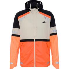 Brooks Run Visible Laufjacke Herren ecru-fluoro flash-black