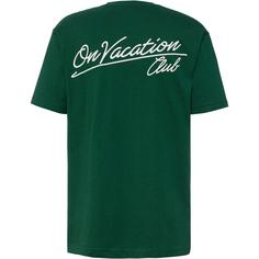 Rückansicht von ON VACATION Sign Logo T-Shirt bottle green