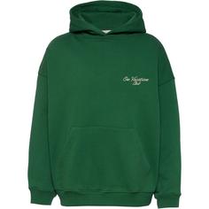 ON VACATION Sign Logo Hoodie bottle green