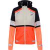 Brooks Run Visible Laufjacke Damen - ecru-fluoro flash-black