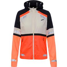 Brooks Run Visible Laufjacke Damen ecru-fluoro flash-black