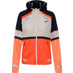 Brooks Run Visible Laufjacke Damen ecru-fluoro flash-black