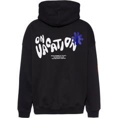 Rückansicht von ON VACATION Patch Hoodie black