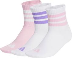 adidas RIB 3 PACK Freizeitsocken Kinder white-white-true pink