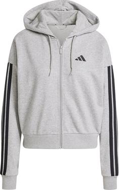 adidas M 3S FT FZ Sweatjacke Damen medium grey