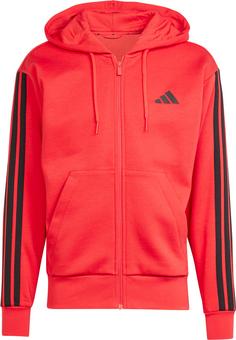 adidas M 3S FL Sweatjacke Herren pure ruby-black