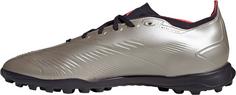 Rückansicht von adidas PREDATOR LEAGUE TF Fußballschuhe Herren platin met.-aurora black-turbo