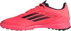 Rückansicht von adidas F50 LEAGUE TF Fußballschuhe Herren turbo-aurora black-platin met.