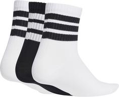 Rückansicht von adidas RIB 3 PACK Freizeitsocken Kinder white-white-black