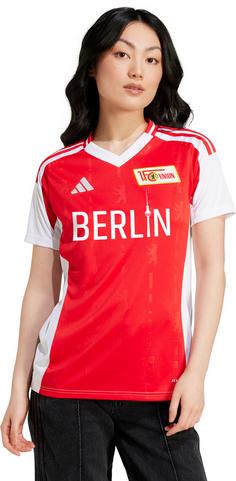 Rückansicht von adidas Union Berlin 24-25 Heim Fußballtrikot Damen bunt