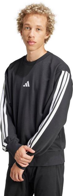 Rückansicht von adidas M 3S FT Sweatshirt Herren black-white