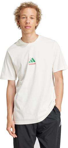 Rückansicht von adidas Pizza T-Shirt Herren off white