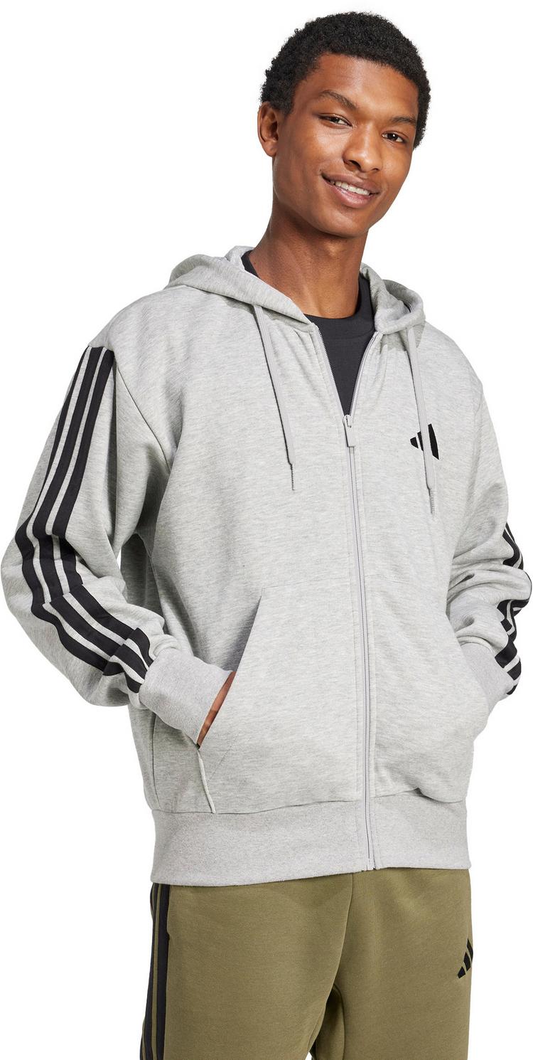 adidas adidas M 3S FL Kapuzenjacke Herren - medium grey heather-black - 2 | SportScheck