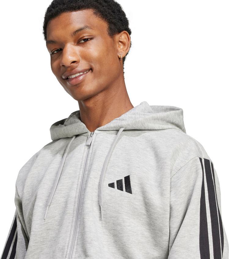 adidas adidas M 3S FL Kapuzenjacke Herren - medium grey heather-black - 3 | SportScheck