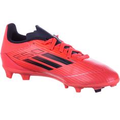 Rückansicht von adidas F50 LEAGUE FG/MG J Fußballschuhe Kinder turbo-aurora black-platin met.