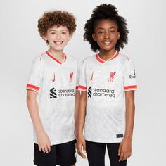 Rückansicht von Nike FC Liverpool 24-25 3rd Fußballtrikot Kinder white-pure platinum-black-global red