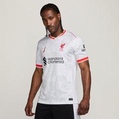 Rückansicht von Nike FC Liverpool 24-25 3rd Fußballtrikot Herren white-pure platinum-black-global red