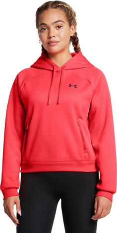 Rückansicht von Under Armour Armour Pro Hoodie Damen racer red