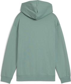 Rückansicht von PUMA ESSENTIALS Small Logo Relax Hoodie Kinder green moon