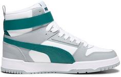 Rückansicht von PUMA RBD Game Jr Sneaker Kinder puma white-malachite-cool mid gray-gold