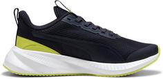 Rückansicht von PUMA Flyer Lite 3 Jr Laufschuhe Kinder new navy-lemon sherbert-puma white