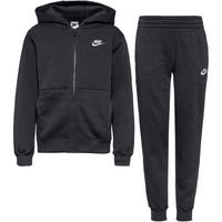 Nike NSW CLUB FLEECE Trainingsanzug Kinder - black-white