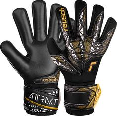 Reusch Attrakt Silver NC Finger Support Torwarthandschuhe black-gold-white-black