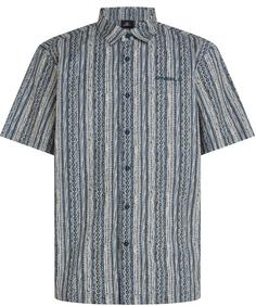 O'NEILL Print Kurzarmhemd Herren blue pressed lines