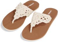 O'NEILL Ditsy Crochet Zehentrenner Damen - snow white