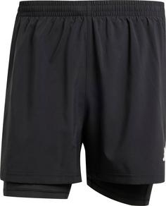 adidas OWN THE RUN 2in1 Funktionsshorts Herren black