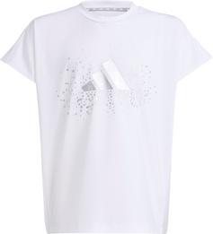 adidas GLAM Funktionsshirt Kinder white