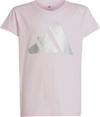 adidas GLAM T-Shirt M&auml;dchen - clear pink-silver metallic