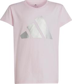 adidas GLAM T-Shirt Kinder clear pink-silver metallic