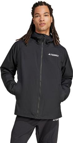 Rückansicht von adidas MULTI 2L Regenjacke Herren black-black