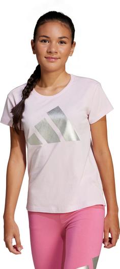 Rückansicht von adidas GLAM T-Shirt Kinder clear pink-silver metallic