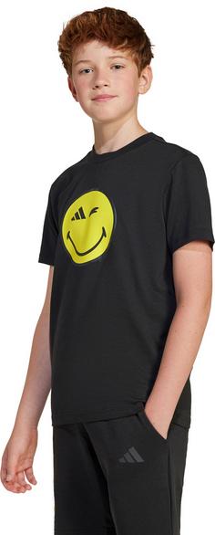 Rückansicht von adidas SMILEY T-Shirt Kinder black-bright yellow-carbon-white