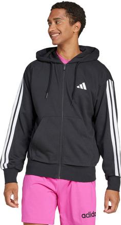 Rückansicht von adidas M 3S FT FZ Hoodie Herren black