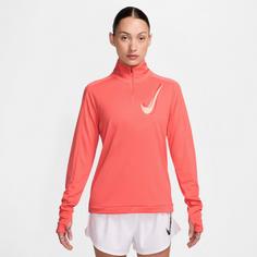 Rückansicht von Nike Swoosh Funktionsshirt Damen magic ember