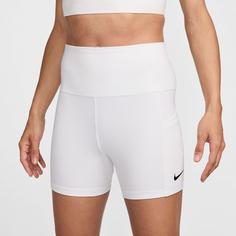 Rückansicht von Nike Court Tennisshorts Damen white-black