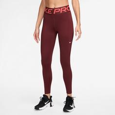 Rückansicht von Nike Pro Sculpt Tights Damen dark team red-white