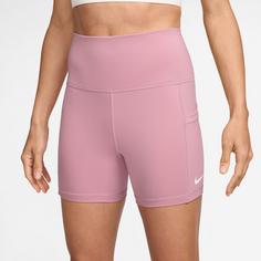 Rückansicht von Nike Court Tennisshorts Damen elemental pink-white