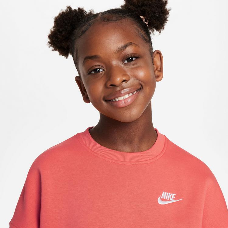 Nike Nike NSW CLUB FLEECE Sweatshirt M&auml;dchen - magic ember-white - 2 | SportScheck