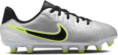 Nike Jr. Tiempo Legend 10 Academy MG Fußballschuhe Kinder metallic silver-black-volt