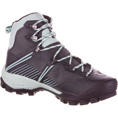 Rückansicht von Mammut GTX Ducan II High GTX Wanderschuhe Damen steel-neo mint