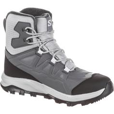 Rückansicht von Salomon OUTFROST TS WP Winterschuhe Damen gray violet-castlerock-black